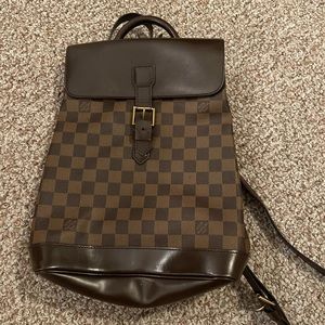 Louis Vuitton Brown Damier Ebene Soho Backpack
